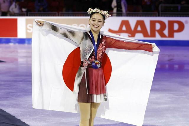 女子で2位となった渡辺倫果=レークプラシッド(共同)