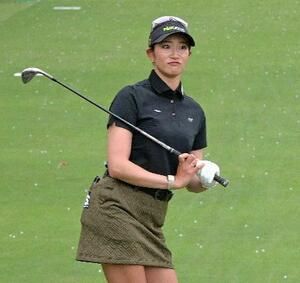 女子ゴルフのスタンレー・レディースホンダに向けて調整する原英莉花=東名CC