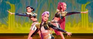 ネットフリックスで配信の「KPOPガールズ!デーモン・ハンターズ」より。「ハントリックス」の3人