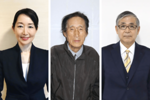 (左から届け出順に)吉川美貴氏、斎藤寿明氏、高橋邦芳氏