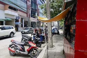 　１５日夜に邦人２人が射殺された現場付近＝１８日、フィリピン・マニラ