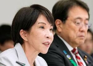 　中東情勢への対応を話し合う関係閣僚会議で発言する高市首相＝１６日午後、首相官邸