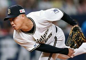 5回途中に2番手で登板し、プロ初勝利を挙げたオリックス・才木=京セラドーム