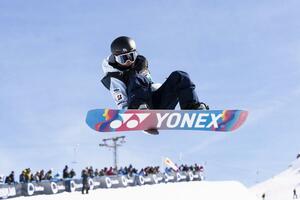 スノーボードＷ杯女子ハーフパイプで８位の冨田るき＝シルバプラナ（共同）