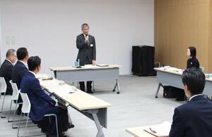 北条中の統合時期の前倒しを決めた柏崎市の総合教育会議＝柏崎市役所