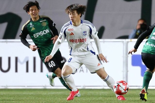 松本-新潟 後半、途中出場したMF大竹優心