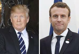 　トランプ米大統領、フランスのマクロン大統領
