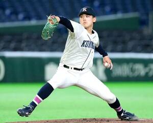 横浜商大戦に先発した国学院大・藤本=東京ドーム