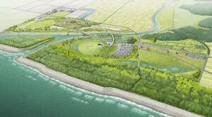 　福島県双葉町と浪江町にまたがる「福島県復興祈念公園」の完成イメージ（同県提供）