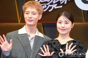 映画『マジカル・シークレット・ツアー』ジャパンプレミアに登壇した(左から)塩野瑛久、有村架純 (C)ORICON NewS inc.