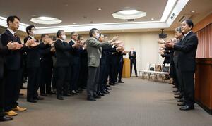 建築関係4団体の賀詞交歓会=1月6日、新潟市中央区一番堀通町