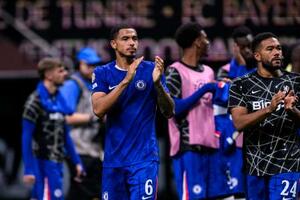 ロサンゼルスFC(米国)を下し、喜ぶチェルシー(イングランド)の選手=16日(ゲッティ=共同)
