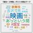 　ＮＴＴデータの「なずきのおと」で調査。１日当たり最大１万件を解析し、期間全体での登場回数が多い言葉を大きく表示する「ワードクラウド」を作成
