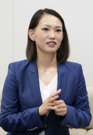 卵子凍結の経験を語る杉江美穂医師=東京都港区