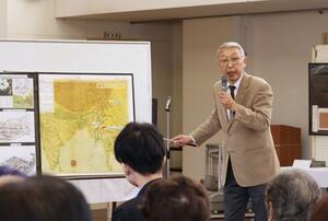 戦争の悲惨さについて語る平田真義さん=上越市板倉区
