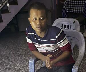 ミャンマー東部パヤトンスで「勝利を確信できない」と語る民主派「国民防衛隊」の兵士アルソー=10月(共同)