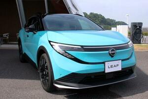 日産自動車が発売するEV「リーフ」の新型車=2日、神奈川県横須賀市