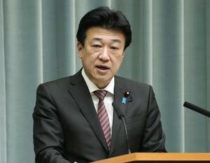 　記者会見する木原官房長官＝１９日午前、首相官邸