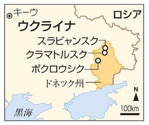 ウクライナ・ポクロウシク、クラマトルスク、スラビャンスク、ロシア