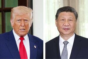 トランプ米大統領(ロイター=共同)、中国の習近平国家主席(新華社=共同)