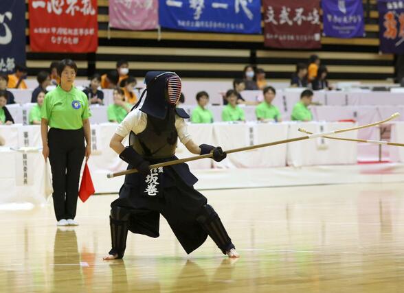 柏崎常盤－都立富士　副将・坂巻結花＝７月２７日、大分市