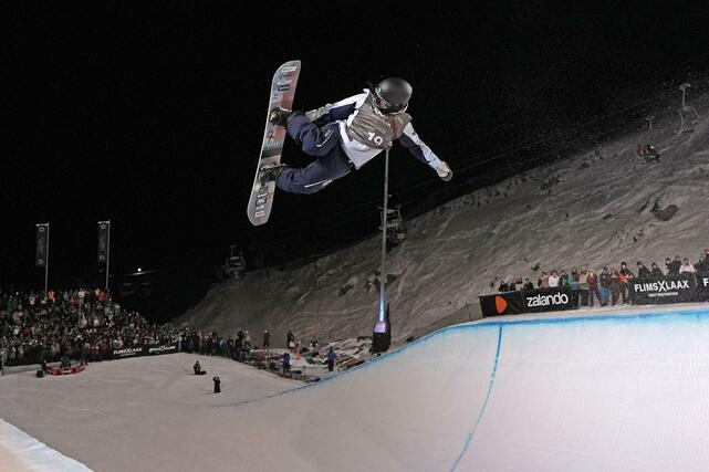 ハーフパイプ第５戦で女子５位の冨田るき＝ラークス（共同）