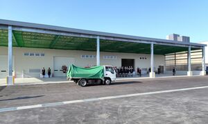 ＪＡ北新潟が開設した「北新潟物流センター」＝２日、新発田市