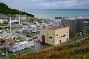 ロシア南部ノボロシースクにある「カスピ海パイプラインコンソーシアム(CPC)」の施設=2021年8月(タス=共同)