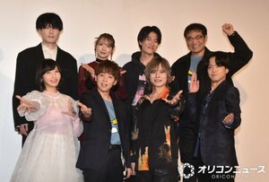 『「僕のヒーローアカデミア FINAL SEASON」ULTRA SCREENING 』に参加した(上段左から)内山昂輝、井上麻里奈、畠中祐、三宅健太、(下段左から)佐倉綾音、山下大輝、岡本信彦、石川界人 (C)ORICON NewS inc.
