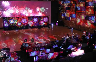 花火キルトと映像が競演 新潟日報デジタルプラス 花火キルトと映像が競演 新潟日報デジタルプラス