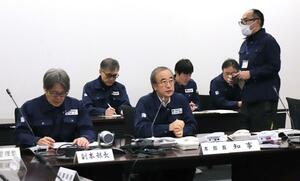 新潟県の災害対策本部会議=1月1日午後6時ごろ、県庁
