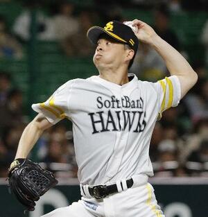 ヤクルト戦に先発し、4回2失点のソフトバンク・大関=みずほペイペイドーム