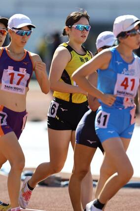 成年女子５０００メートル競歩決勝　１２位の山岸芽生（中京大）