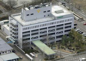 大阪府泉佐野市役所=2024年2月(共同通信社ヘリから)