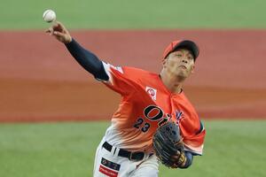 先発し、7回1失点にまとめた薮田和樹=エコスタ