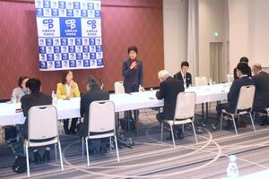 柏崎刈羽原発再稼働問題に対する声明について協議した立憲民主党県連の常任幹事会=1日、新潟市中央区
