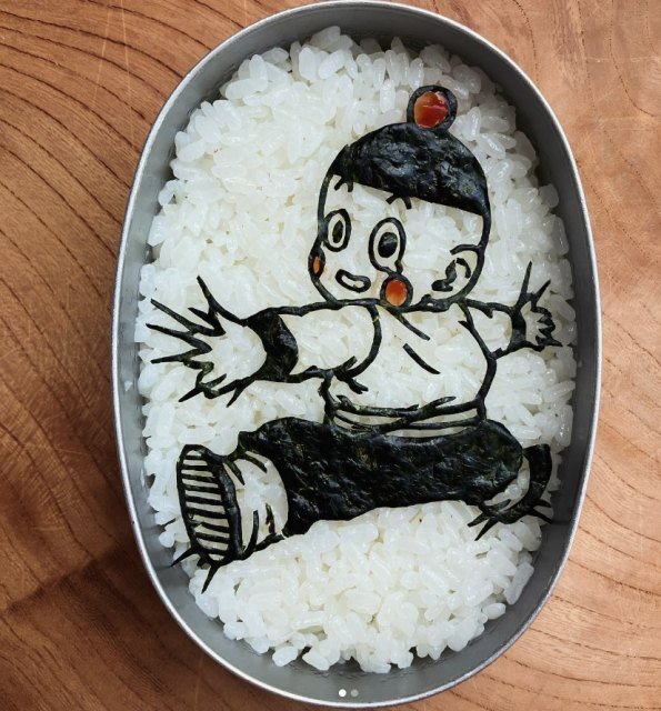 ドラゴンボール - のりのり 父が娘に作る“海苔弁”の完成度が高すぎ…白米にしがみつく