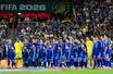 チュニジア戦に臨む日本の選手たち=20日、モンテレイ(共同)