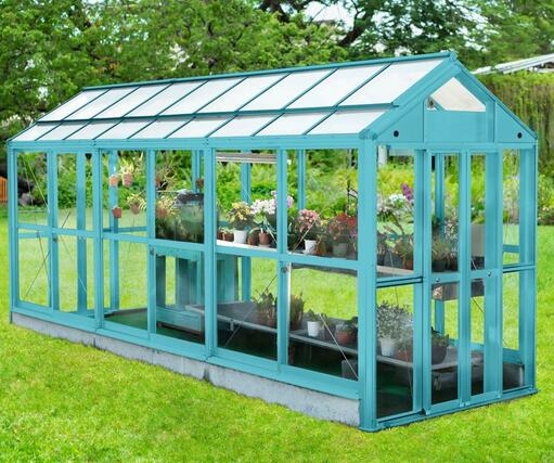 三条工機製作所が販売する温室「ターコイズブルー」のイメージ画像(三条工機製作所提供)