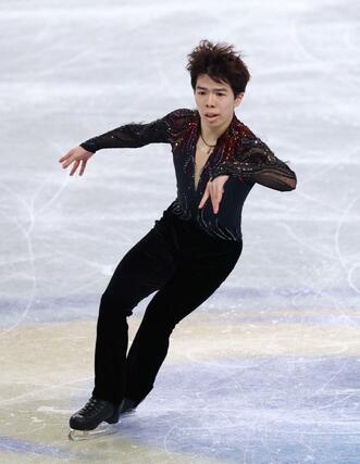 男子フリー　演技する佐藤駿＝ＩＧアリーナ