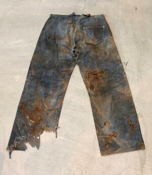 1650万円で販売されたジーンズ=弥彦村弥彦