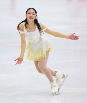 女子SP 演技する江川マリア=山新スイミングアリーナ