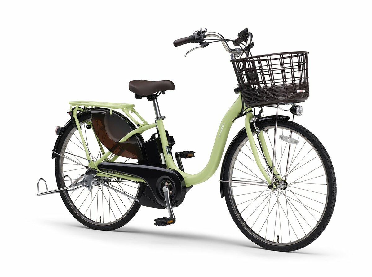 ブラウン ヤマハ 大容量バッテリー No1モデル 電動アシスト自転車 H1460 電動アシスト自転車 PAS With 26インチ マットナチュラルブラウン