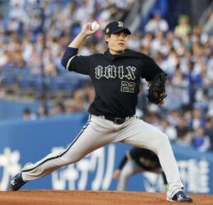 DeNA戦に先発したオリックス・九里=横浜
