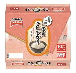 テーブルマークが販売を休止するパックご飯「国産こしひかり10食」