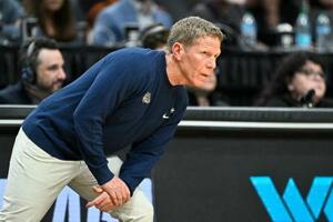 　ゴンザガ大のマーク・フュー監督＝３月、ポートランド（ロイター＝共同）