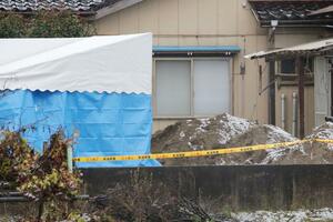 死体遺棄事件の現場付近=12月19日、聖籠町次第浜