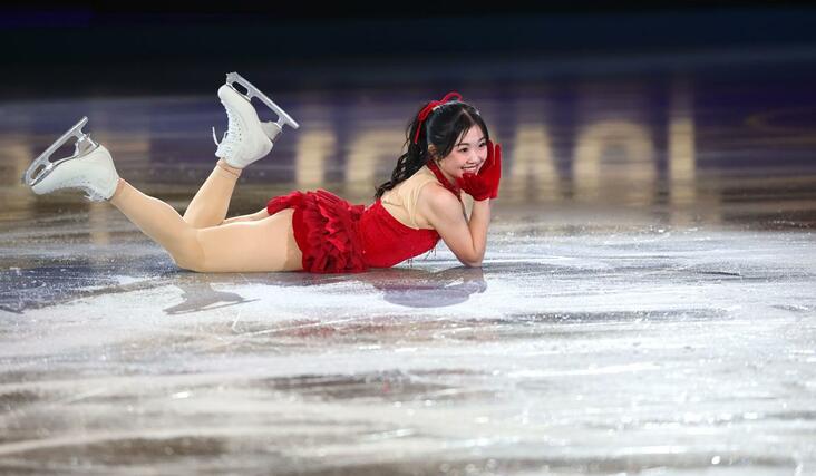 エキシビションで演技する中井亜美