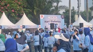 インドネシアの首都ジャカルタで開催された「世界糖尿病デー」のイベント風景