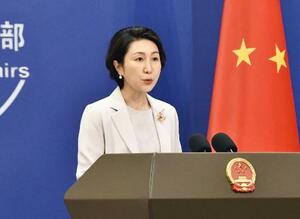 中国外務省の毛寧報道局長=6月、北京